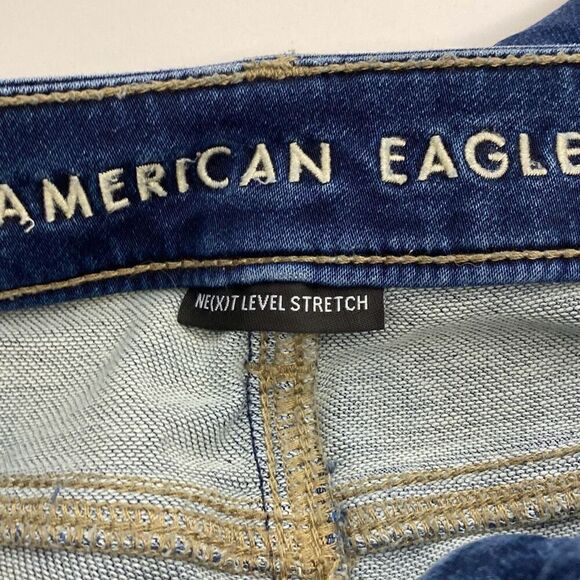 American Eagle Outfitters Women's Blue Next Level Stretch Skinny Jeans Size 10 - Picture 8 of 9
